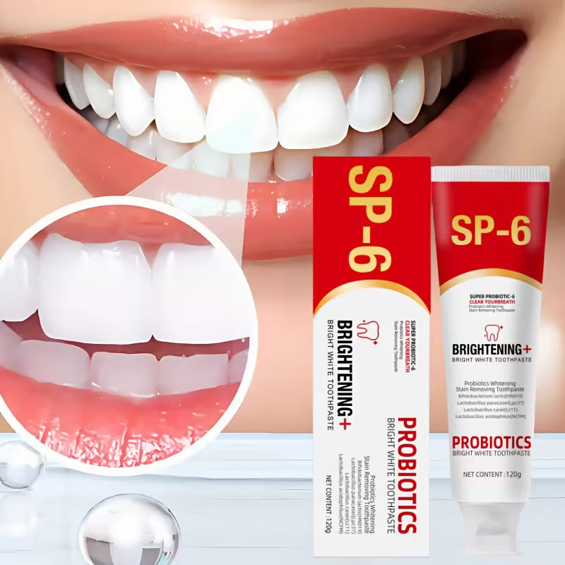 SP-6 Ultra Whitening Toothpaste 120g – Advanced Whitening & Oral Care Formula – Fresh Breath & Plaque Defense