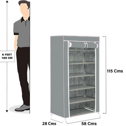 FLIPZON Premium 6-Tier Shoe Rack – Space-Saving, Durable &amp; Stylish Storage Solution Souq Al Riyad