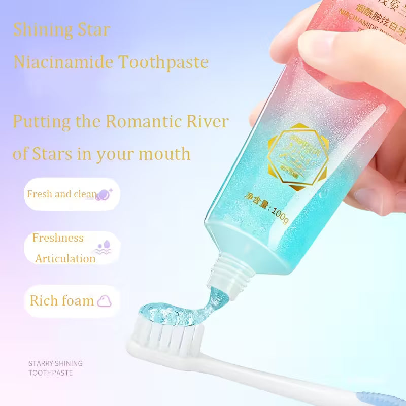 Oralhoe Nicotinamide Dazzle White Toothpaste – Whitening & Fresh Breath Toothpaste with Niacinamide | 100g Daily Oral Care Gel