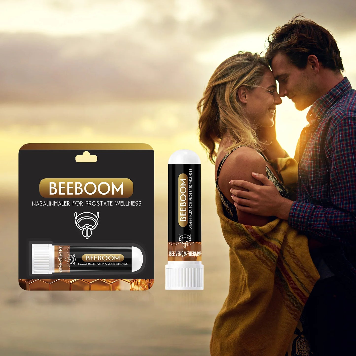 BeeBoom Nasal Inhaler for Prostate Wellness – Natural Bee Venom Prostate Support | Fast Absorbing Nasal Inhaler for Men’s Prostate Health