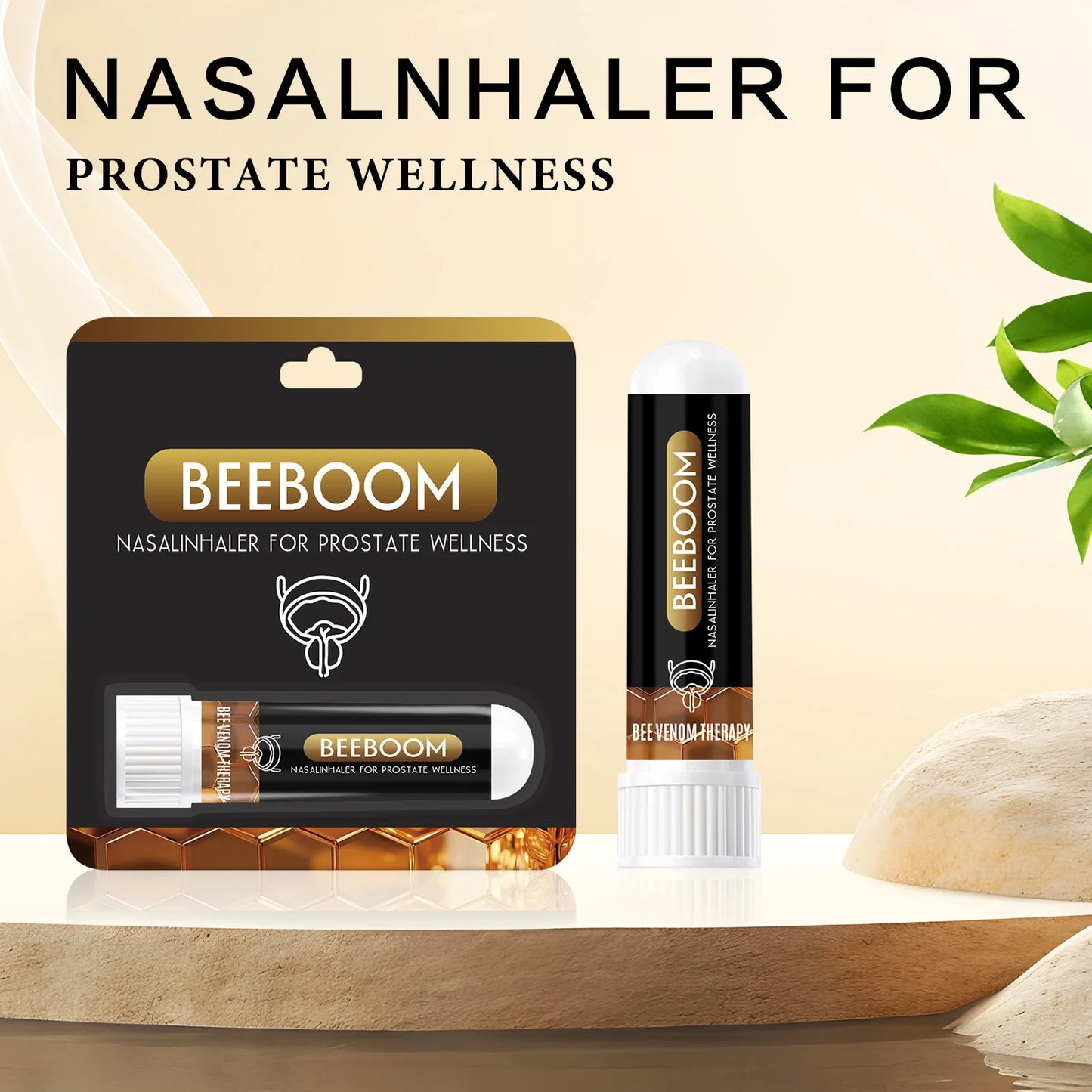 BeeBoom Nasal Inhaler for Prostate Wellness – Natural Bee Venom Prostate Support | Fast Absorbing Nasal Inhaler for Men’s Prostate Health