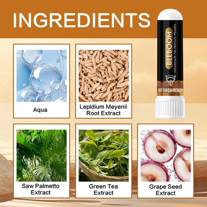 BeeBoom Nasal Inhaler for Prostate Wellness – Natural Bee Venom Prostate Support | Fast Absorbing Nasal Inhaler for Men’s Prostate Health