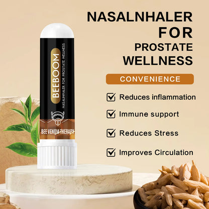 BeeBoom Nasal Inhaler for Prostate Wellness – Natural Bee Venom Prostate Support | Fast Absorbing Nasal Inhaler for Men’s Prostate Health