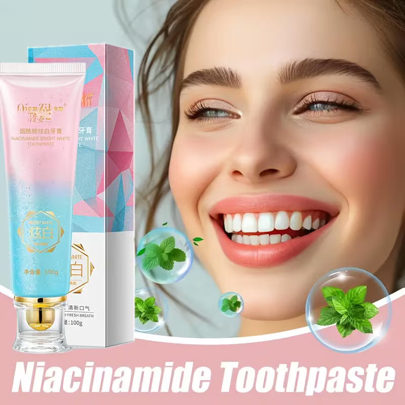 Oralhoe Nicotinamide Dazzle White Toothpaste – Whitening & Fresh Breath Toothpaste with Niacinamide | 100g Daily Oral Care Gel