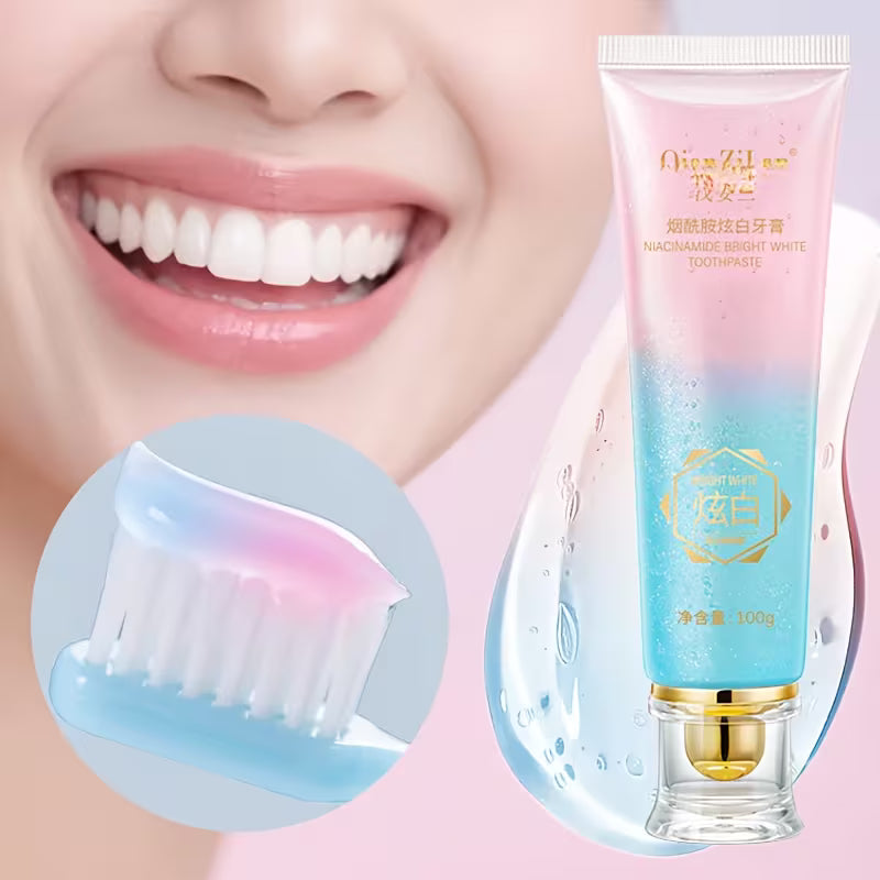 Oralhoe Nicotinamide Dazzle White Toothpaste – Whitening & Fresh Breath Toothpaste with Niacinamide | 100g Daily Oral Care Gel