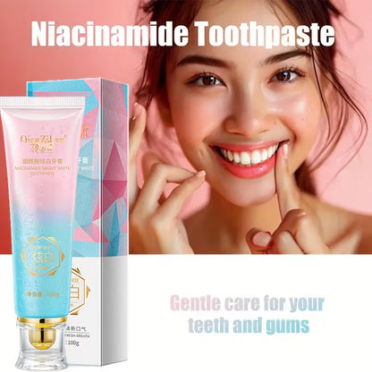Oralhoe Nicotinamide Dazzle White Toothpaste – Whitening & Fresh Breath Toothpaste with Niacinamide | 100g Daily Oral Care Gel