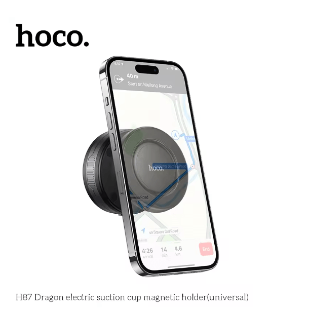 Hoco H87 Dragon – Electric Suction-Cup Magnetic Phone Holder (Universal) Souq Al Riyad