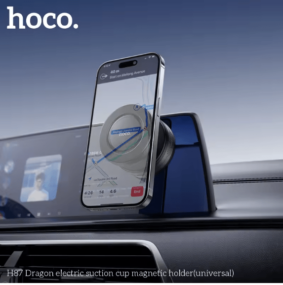 Hoco H87 Dragon – Electric Suction-Cup Magnetic Phone Holder (Universal) Souq Al Riyad