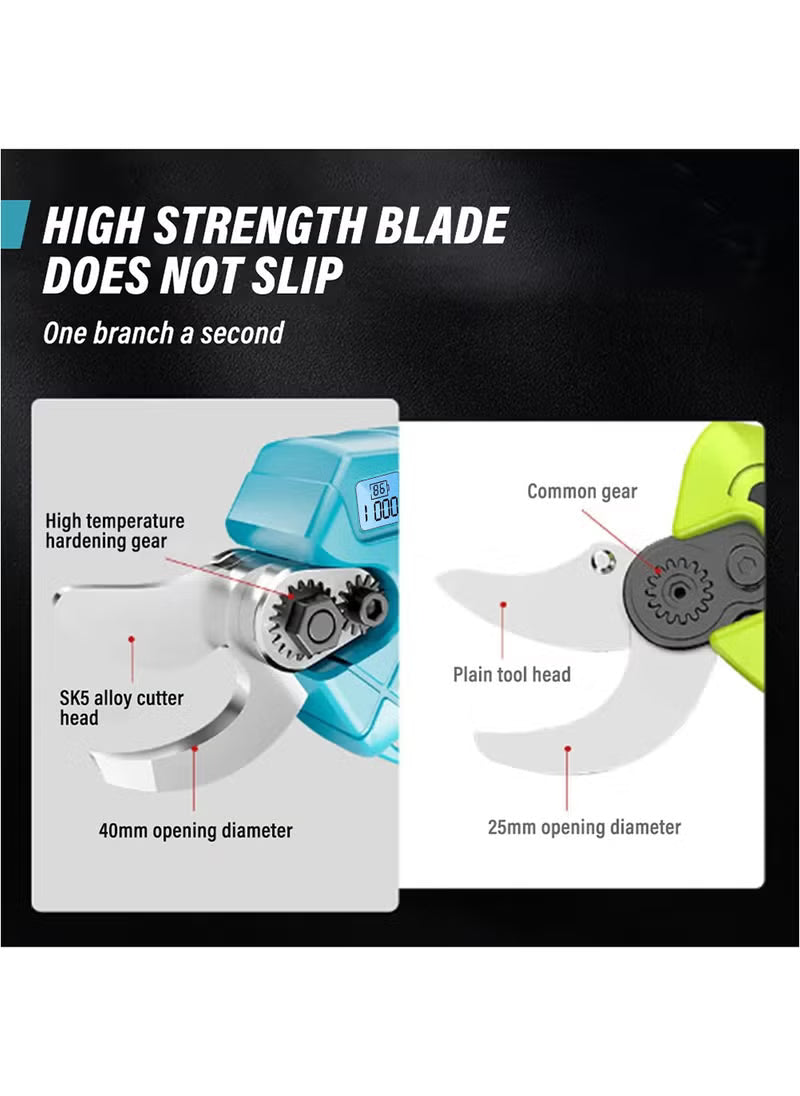 21V Electric Pruning Shears – High-Performance Cordless Cutter with 2 Batteries Souq Al Riyad