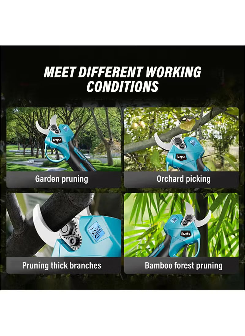 21V Electric Pruning Shears – High-Performance Cordless Cutter with 2 Batteries Souq Al Riyad