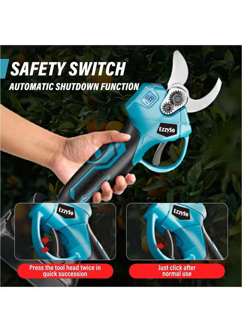 21V Electric Pruning Shears – High-Performance Cordless Cutter with 2 Batteries Souq Al Riyad