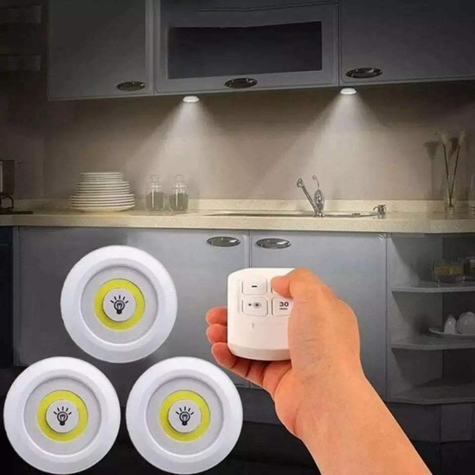 6 pcs Smart Wireless LED Under-Cabinet Lights With Remote Control Souq Al Riyad